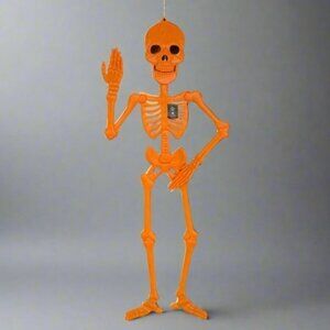 Hyde & Eek! Halloween 59" Poseable Orange Skeleton Indoor/Outdoor Decoration